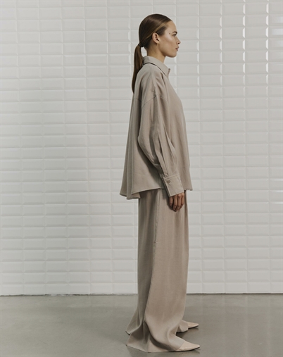 With Black - WBLMarleen Oversize Skjorte - Grey Sand